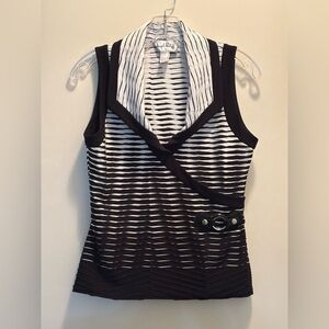 Joseph Ribkoff Striped Black/ White Blouse